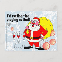 Funny lieber Netball Weihnachten spielen Postkarte