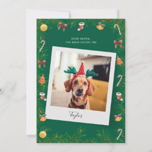Funny Lieber Santa Nice List Hund Foto Weihnachten
