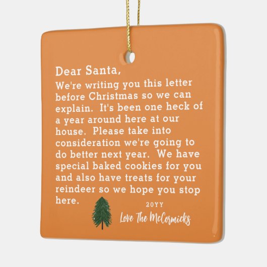 Funny Lieber WeihLetter Familie Personalisiert Keramikornament (Links)