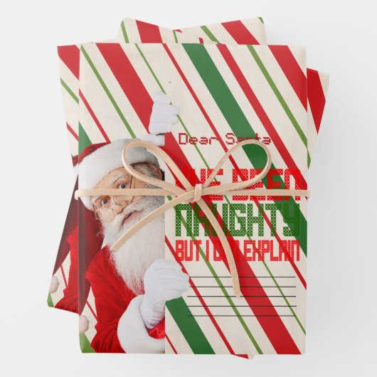 Funny Lieber Weihnachten Ich war ein schmutziges Z Geschenkpapier Set (Beispiel)