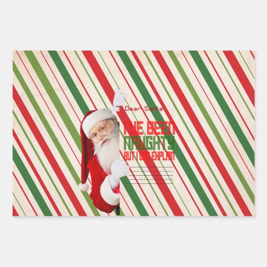 Funny Lieber Weihnachten Ich war ein schmutziges Z Geschenkpapier Set (Vorderseite)