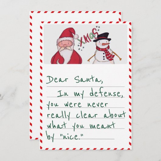 Funny Lieber Weihnachten in meiner Verteidigung We (Vorne/Hinten)