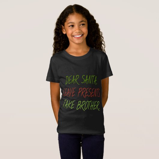 Funny Lieber Weihnachtsgeschenke Verlasse Brother T-Shirt (Vorne ganz)