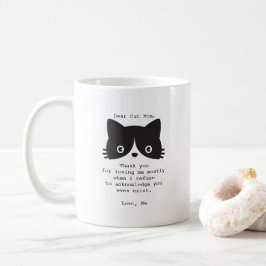 Funny Liebling Cat Mama Schwarz-weiß personalisier Kaffeetasse