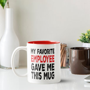 Funny "Lieblings-Mitarbeiter" Boss Geschenkidee Ta Zweifarbige Tasse