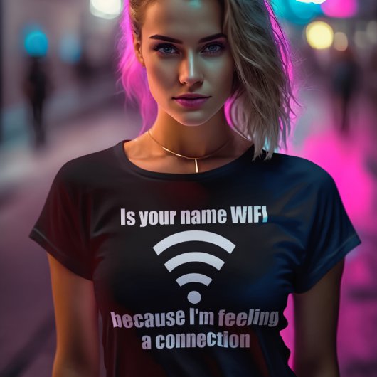 Funny Lieferwagen Line: WIFI-Verbindung T-Shirt