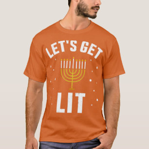 Funny ließ beleuchtet mit menorah für jüdischen ha T-Shirt
