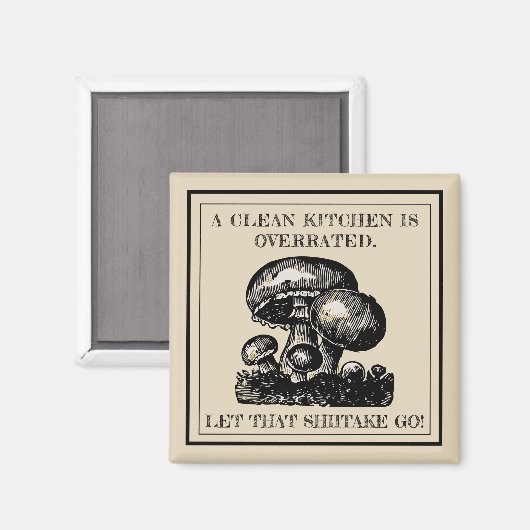 Funny Ließ, dass Shiitake gehen Pilz-Puff Custom Magnet (Vorderseite/Rückseite)