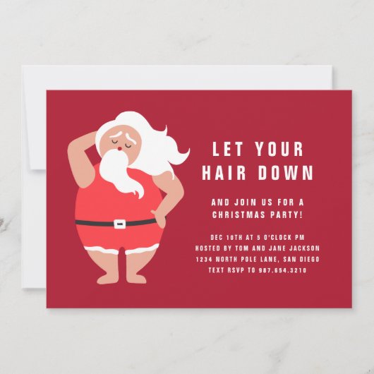 Funny Ließ dir die Haare Einladung (Vorderseite)