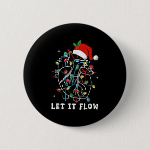 Funny Ließ es fließt Anatomie Herz Herz Herz Nurse Button