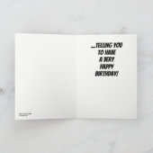 Funny Ließ Kamala Finish Geburtstag Karte (Innenseite)