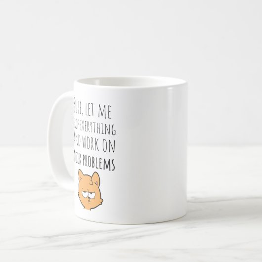 Funny Ließ mir fallen alles Kaffeetasse (Vorderseite Links)