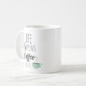 Funny Life bringt Kaffeehilfe Kaffeetasse (Vorderseite Links)