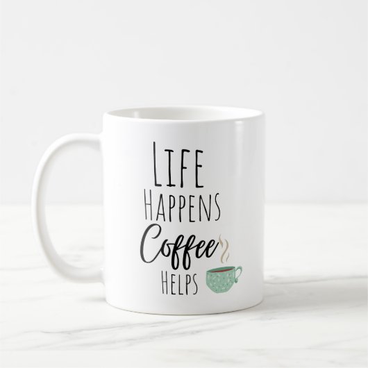 Funny Life bringt Kaffeehilfe Kaffeetasse (Links)