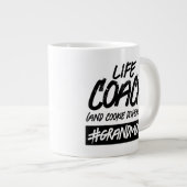 Funny Life Coach .. Hashtag GrandMom Jumbo-Tasse (Vorderseite Rechts)
