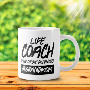 Funny Life Coach .. Hashtag GrandMom Jumbo-Tasse