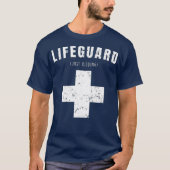 Funny Life Guard Design für Strand und Pool T-Shirt (Vorderseite)