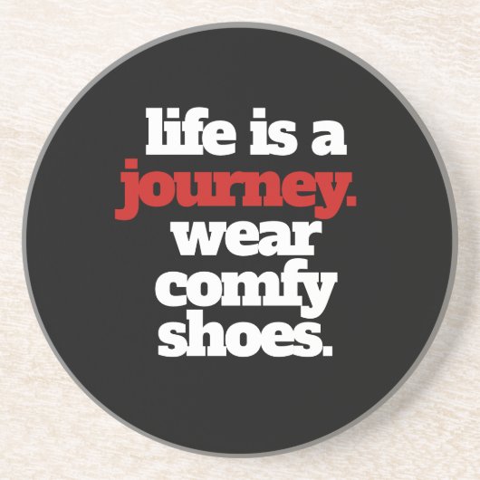 Funny Life ist eine Reise ... Getränkeuntersetzer (Vorne)