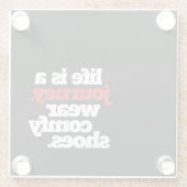 Funny Life ist eine Reise ... Glasuntersetzer (Rückseite)