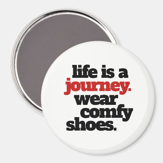 Funny Life ist eine Reise ... Magnet (Vorderseite/Rückseite)