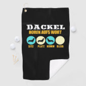 Funny Life mit Dackel Hund Golfhandtuch (Insitu)