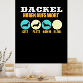 Funny Life mit Dackel Hund Poster (Küche)