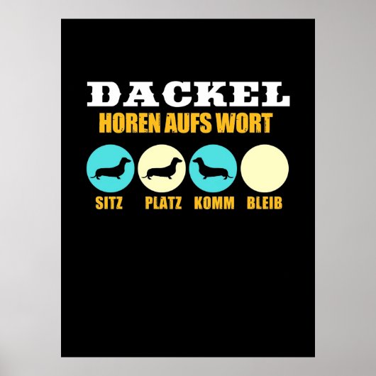 Funny Life mit Dackel Hund Poster (Vorne)