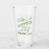 Funny Life Phone Down Pint Glas (Rückseite)