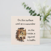 Funny Life Quote Surface Cool Insider Eichhörnchen (Stehend Vorderseite)