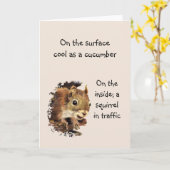 Funny Life Quote Surface Cool Insider Eichhörnchen Karte (Gelbe Blume)
