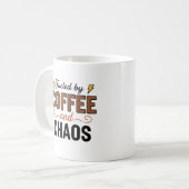 Funny Life Quote Typography Cup | Mom Chaos Gift Kaffeetasse (Vorderseite Links)