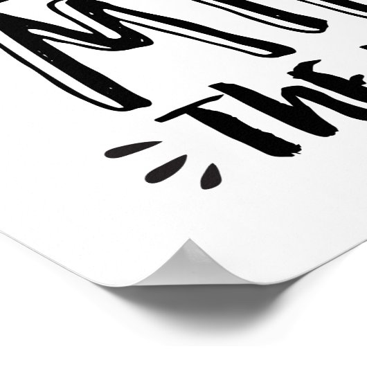 Funny Life Quotes Handschrift Typografy Poster (Ecke)