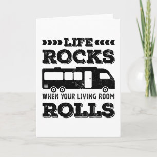Funny Life Rocks Geschenk für RV-Enthusiasten Karte