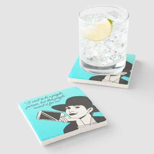 Funny Life Zitat Friend Game Night Geschenk Steinuntersetzer (Seitenansicht)