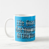 Funny Lifeguard Kiss Here, Coffee Tasse (Links)