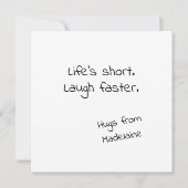 Funny Life's Short Laugh Faster Sleeping Cat Card Karte (Rückseite)
