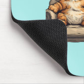 Funny Light Blue Cat Thema Mousepad (Ecke)