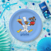 Funny Light Blue Koch Ducky Kazoo Papierplatte Pappteller (Party)