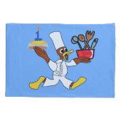 Funny Light Blue Koch Ducky Kazoo Pillowcase Kissenbezug (Rückseite)