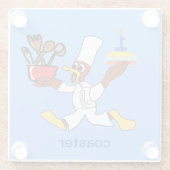 Funny Light Blue Koch Ducky Kazoo Untersetzer (Rückseite)