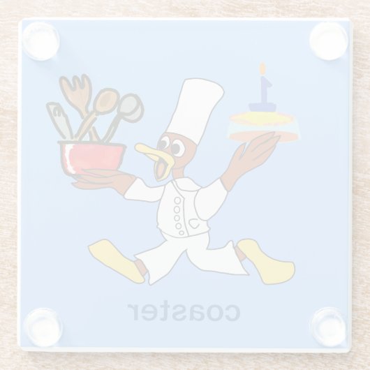 Funny Light Blue Koch Ducky Kazoo Untersetzer (Rückseite)