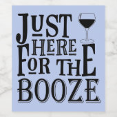 Funny Light Blue Wine Flasche Label Weinetikett (Einzelnes Label)