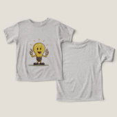 Funny Light Bullampe LED Cartoon T - Shirt (Design Vorderseite & Rückseite)