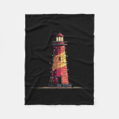 Funny Lighthouse Christmas Graphics Lights Lover Fleecedecke (Vorderseite)