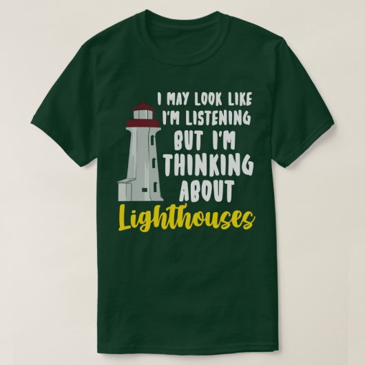 Funny Lighthouse Illustration T-Shirt (Design vorne)