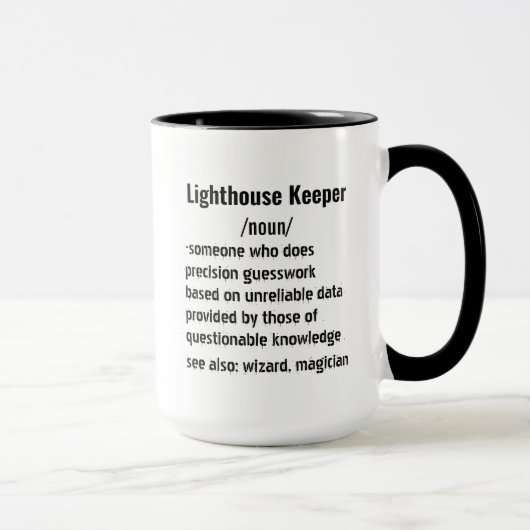 Funny Lighthouse Keeper Definition Geschenke Tasse (Rechts)