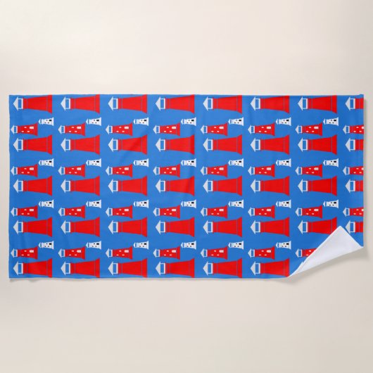 Funny Lighthouse Pattern Strandtuch (Vorderseite)