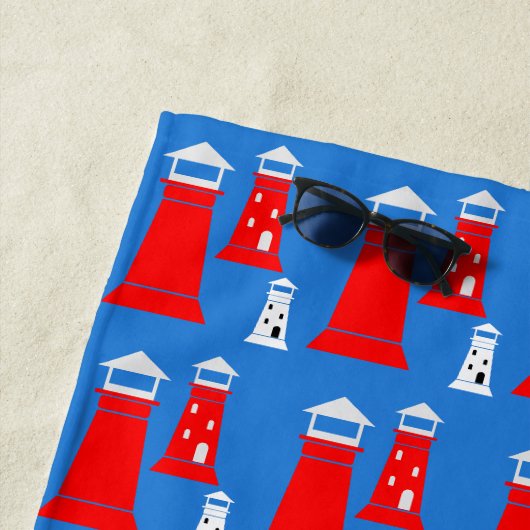 Funny Lighthouse Pattern Strandtuch (Beispiel)