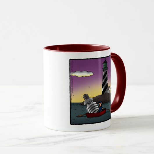 Funny Lighthouse Spaß Tasse Geschenk (VorderseiteRechts)