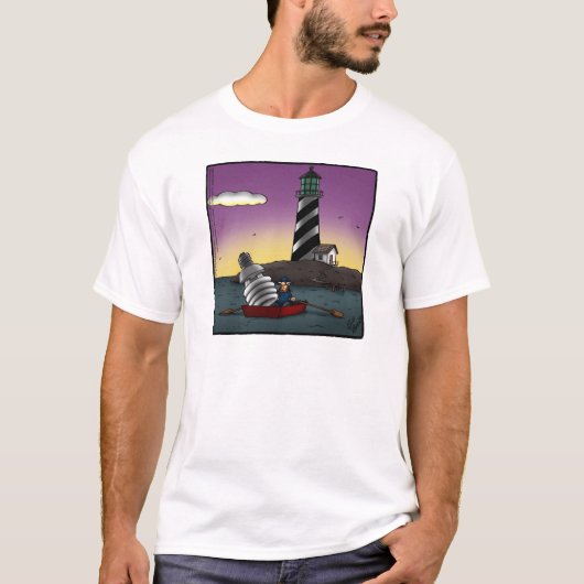 Funny Lighthouse Spaß Tee Shirt (Vorderseite)